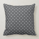 Fifties Style Gray Polka Dot Pillow