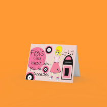 Fifties theme I miss you card by Derora Fifties theme I miss you card