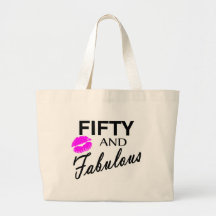 Fifty And Fabulous Canvas Bags
