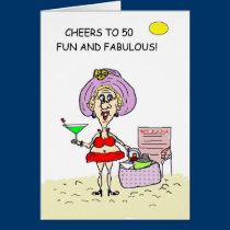 FIFTY, FUN AND FABULOUS HOT MAMA BIRTHDAY cards