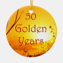 Fifty Golden Years Anniversary Ornament