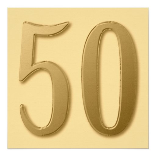 Fifty is Golden Invites