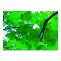 Fig tree leaves greeting card