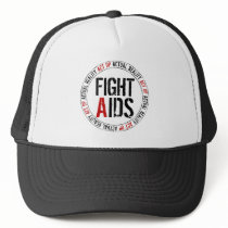 Fight AIDS Mesh Hats