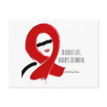 FIGHT AIDS RIBBON DESIGN Post Card