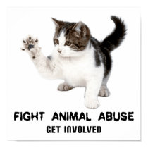 FIGHT ANIMAL ABUSE KITTEN POSTER posters by colts1673 FIGHT ANIMAL ABUSE KITTEN POSTER posters