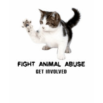 FIGHT ANIMAL ABUSE KITTEN TEE t-shirts by colts1673 FIGHT ANIMAL ABUSE KITTEN TEE t-shirts