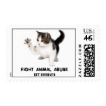 FIGHT ANIMAL ABUSE KITTY USPS FIRST-CLASS STAMP