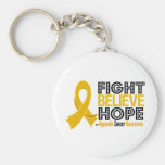 Fight Believe Hope - Appendix Cancer keychains
