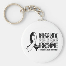 Fight Believe Hope - Carcinoid Cancer Key Chains
