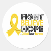 Fight Believe Hope - Childhood Cancer Sticker