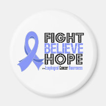 Fight Believe Hope - Esophageal Cancer Refrigerator Magnet