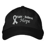 Fight Believe Hope - Lung Cancer Embroidered Baseball Caps