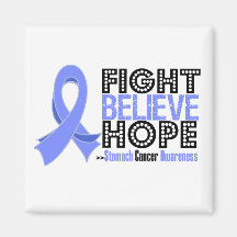 Fight Believe Hope - Stomach Cancer Refrigerator Magnets