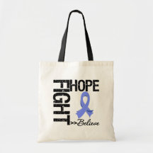 Fight Believe Hope v2 Esophageal Cancer Canvas Bag