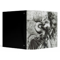 Fight between a Dragon and a Lion 3 Ring Binders