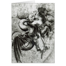 Fight between a Dragon and a Lion Card