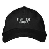 fight fat phobia embroidered hats