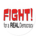 Fight for a Real Democracy stickers