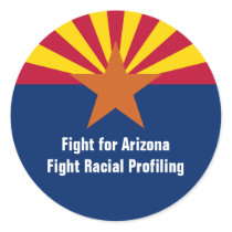 Fight for Arizona - Fight Racial Profiling Round Sticker