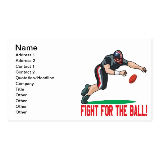 Fight For The Ball Business Card