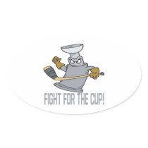 Fight For The Cup Oval Sticker