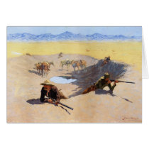 Fight for the Water Hole by Frederic Remington Cards