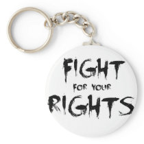 fight for your rights, bob marley, anti-authority, reggae, typographic, ragga, song, roots, the wailers, rock'n'roll, peace, politic, Keychain with custom graphic design