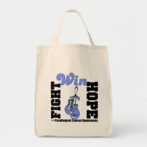 Fight Hope Win - Esophageal Cancer Canvas Bag