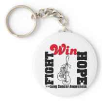 Fight Hope Win - Lung Cancer Keychains