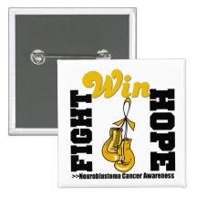 Fight Hope Win - Neuroblastoma Cancer Button