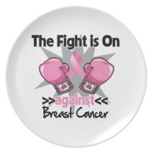 Fight is On Against Breast Cancer Plates
