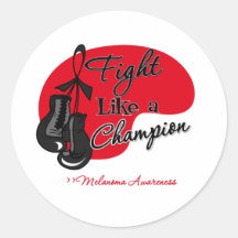 Fight Like a Champion Melanoma Stickers