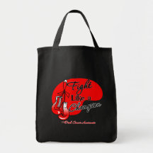 Fight Like a Champion Oral Cancer Tote Bags