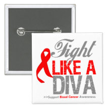 Fight Like a Diva Blood Cancer Pins