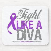 Fight Like a Diva Leiomyosarcoma Mousepads