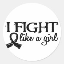 Fight Like A Girl 18.7 Melanoma Sticker