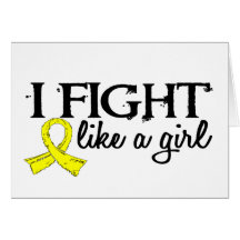 Fight Like A Girl 18.7 Sarcoma Greeting Cards