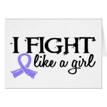 Fight Like A Girl 18.7 Stomach Cancer Greeting Cards