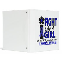 Fight Like A Girl 1.2 ALS Lou Gehrig's Disease Vinyl Binders