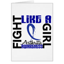 Fight Like A Girl 3.3 Arthritis Greeting Cards