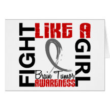 Fight Like A Girl 3.3 Brain Tumor Greeting Cards