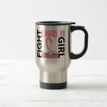 Fight Like A Girl 3.3 Breast Cancer Coffee Mugs