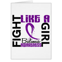 Fight Like A Girl 3.3 Bulimia Greeting Card
