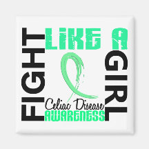 Fight Like A Girl 3.3 Celiac Disease Refrigerator Magnet