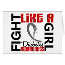 Fight Like A Girl 3.3 Diabetes Greeting Card