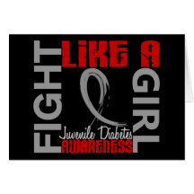 Fight Like A Girl 3.3 Juvenile Diabetes Card
