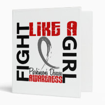 Fight Like A Girl 3.3 Parkinson's Disease Vinyl Binder