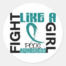 Fight Like A Girl 3.3 PCOS Sticker