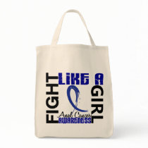 Fight Like A Girl 3.3 Rectal / Anal Cancer Canvas Bag